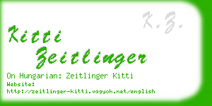 kitti zeitlinger business card
